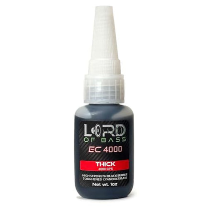 Premium Grade Cyanoacrylate (CA) Super Glue 1 oz Black Rubber Toughened Thick 4000 CPS Viscosity