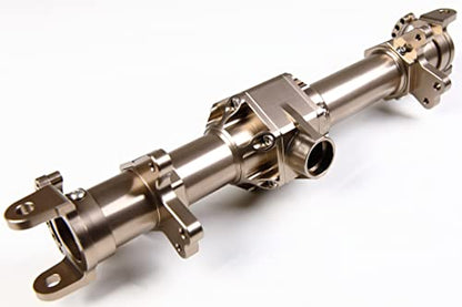 GTBRacing Metal Front Rear Axle Housing Set Fit Kyosho Mad Force Kruiser FO-XX Mad Crusher New USA-1 Upgrade Part (Titanium) | Aluminum Kyosho Mad Crusher Foxx USA-1 Axle - color: Titanium