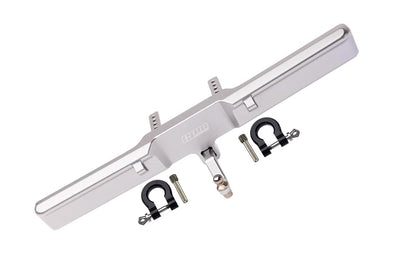 Aluminum Rear Bumper Mount + D-Rings + Tow Hook For Traxxas TRX-4 Ford (82046-4) - 1 Set Silver