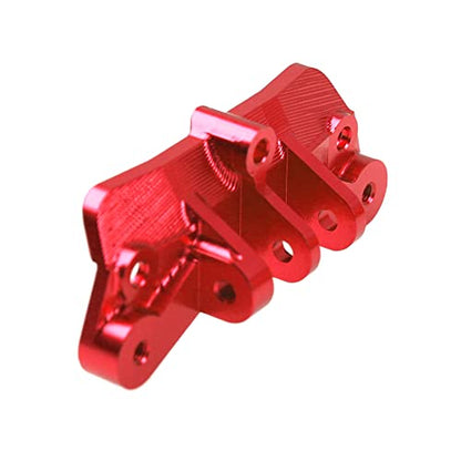 Aluminum Alloy Upper Tie Rod Mount Fixed Pull Rod Bracket Base Compatible with 1/8 Losi LMT 4WD Solid Axle RC Monster Car (Red) - color: Red