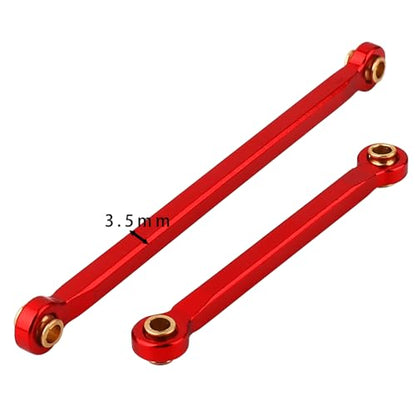 TRX4M Metal High Clearance Chassis Link Rods Linkage Set for TRX-4M K10 High Trail Pickup 1/18 RC Off-Road Crawler Original Stock Upgrade Parts (red) - color: Red