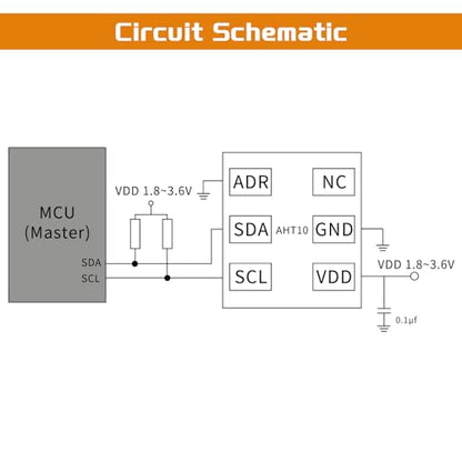 AHT10 Temperature and Humidity Sensor Module 10pcs | High Precision, I2C Communication, Replace DHT11 SHT20 AM2302