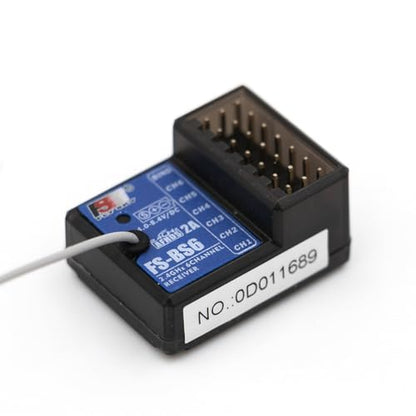 Flysky FS-BS6 6 Channels Receiver with Gyro Stabilization System | For Flysky FS-GT5 Remote Controller Radio AFHDS2A System Transmitter RC Car (2pcs fs-bs6 Receiver) - style: 2pcs fs-bs6 Receiver