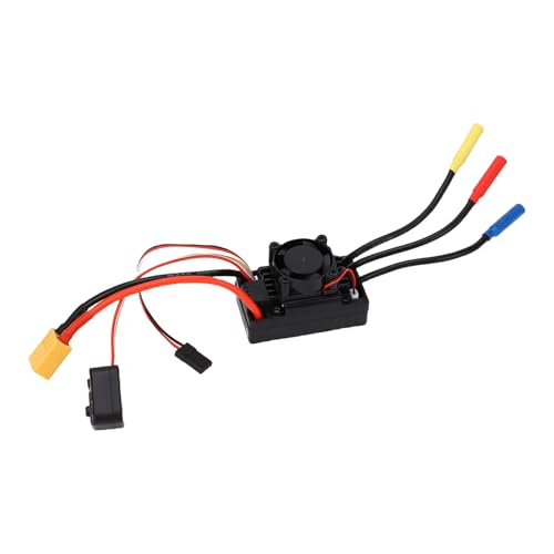 LICAEVEY Brushless ESC 60A, RC Electronic Speed Controller for 1:10 Buggy, Brushless RC ESC with Cooling Fan, Ideal for On Road Off Road Car
