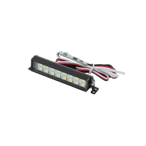 RC Light Bar 16 LED 2.05Inch Aluminum RC Lights RC Crawler Accessories for Axial SCX10 Traxxas TRX4 TRX4M Arrma Senton Redcat GEN7 1/10 1/18 Scale Rock Crawler Truck RC Car Roof Light Kit