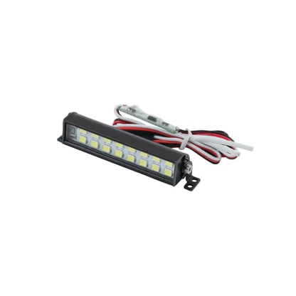 RC Light Bar 16 LED 2.05Inch Aluminum RC Lights RC Crawler Accessories for Axial SCX10 Traxxas TRX4 TRX4M Arrma Senton Redcat GEN7 1/10 1/18 Scale Rock Crawler Truck RC Car Roof Light Kit