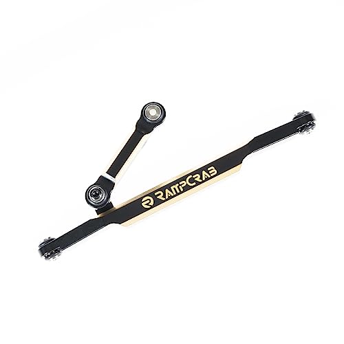 RC Steering Links for SCX24 AX24, Brass High-Tightening Rod Tie Link for 1/24 RC Crawler Axial SCX24 AX24 Bronco Deadbolt JLU B-17 Gladiator C10, RC Crawler Car Upgrade Parts, Black Coating - size: 1 Sets