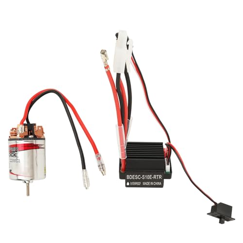 CHICIRIS 540 Brushed Motor 320A Brushed ESC Combo, with Low Noise Smooth Start for 1/10 RC Car HSP (12T) - size: 12T