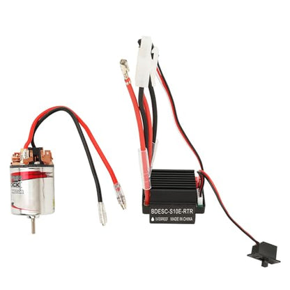 CHICIRIS 540 Brushed Motor 320A Brushed ESC Combo, with Low Noise Smooth Start for 1/10 RC Car HSP (12T) - size: 12T