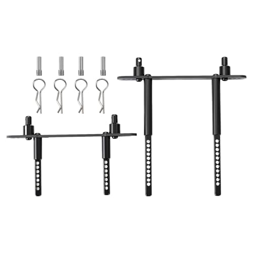 Alum Body Post Mount Front & Rear Shell Column for for Axial SCX10 II 90046 90047 1/10 RC Upgrades Part Black - color: Black