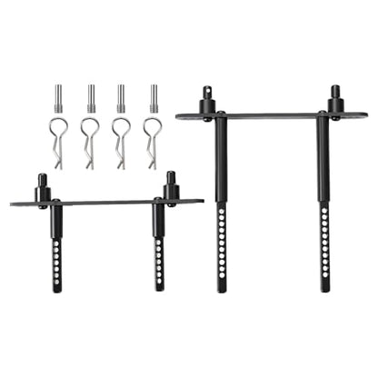 Alum Body Post Mount Front & Rear Shell Column for for Axial SCX10 II 90046 90047 1/10 RC Upgrades Part Black - color: Black