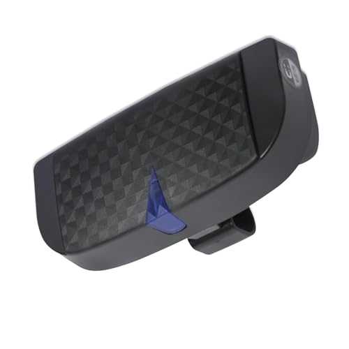 Sun Visor Sunglasses Case, 6.7" x 3.2" Sun Visor Eyeglasses Box, Plastic Hard Shell Sunglass Protective Holder, Universal for Most Cars (Black)
