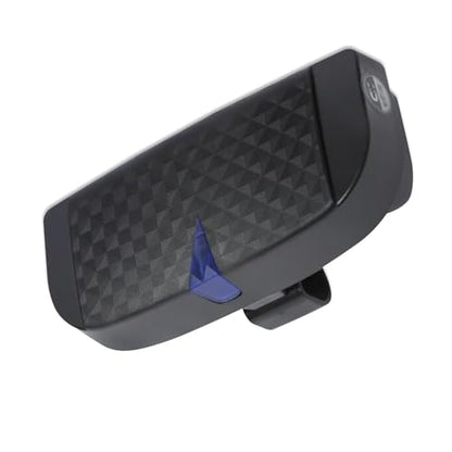 Sun Visor Sunglasses Case, 6.7" x 3.2" Sun Visor Eyeglasses Box, Plastic Hard Shell Sunglass Protective Holder, Universal for Most Cars (Black)