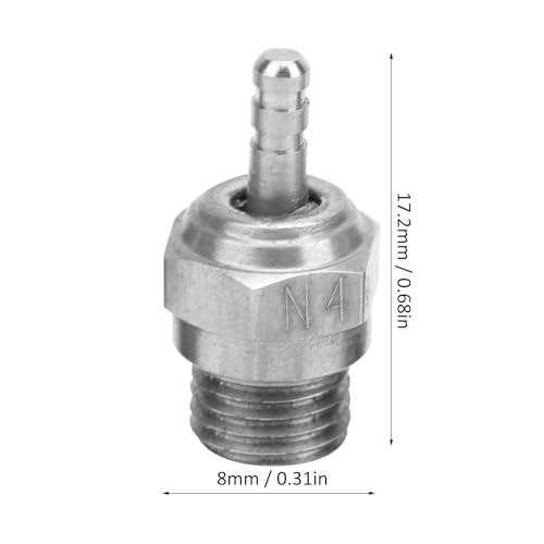 4 PCS Glow Plug, RC Glow Plug, N3 N4 Spark Medium Hot Nitro Engine Parts Compatible with TraxxasKyoshoHSP HPI Redcat 1/8 1/10 RC Nitro Engines Car Truck Buggy