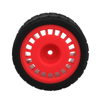 2.59" Rubber Tires & Nylon Wheel Rims 12mm Hex Hub Compatible with HSP Tamiya HPI Kyosho Redcat ExceedRC 1/10 On-Road Touring Car,WLtoys 1/14 144001 RC Buggy (red) - color: red