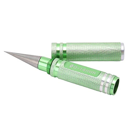 0-14mm Universal RC Reamer Hole Puncher with Curved Scissors and Sleeve, Adjustable Drill Set for RC Car Body Shell, Drone, Tank, Boat, Airplane (Green) - color: Green