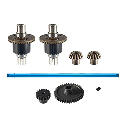 1/18 RC Car Metal Differential Kit 38T Gear 17T Gear Differential Carrier Drive Shaft Steering Hub Differential Gears Worn Gear for WLtoys A949 A959 A969 A979 K929 A959-B A969-B A979-B K929-B RC Car