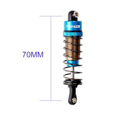 1/10 70mm RC Oil filled Shock Absorbers kit for Tamiya CC01 WR-02 Axial SCX10 D90 HPI HSP 1/10 Crawler Car Buggy Car Upgrades Replace Parts (Blue) - color: Blue