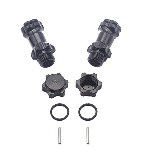 4Pack ShareGoo Aluminum 17mm Wheel Hex Hub 30mm Extension Adapter Drive Hub with 12mm Anti-Dust Cap Compatible with HPI HSP Axial Traxxas Himoto 1/8 RC Car Buggy Monster Truck