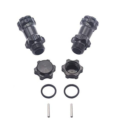 4Pack ShareGoo Aluminum 17mm Wheel Hex Hub 30mm Extension Adapter Drive Hub with 12mm Anti-Dust Cap Compatible with HPI HSP Axial Traxxas Himoto 1/8 RC Car Buggy Monster Truck