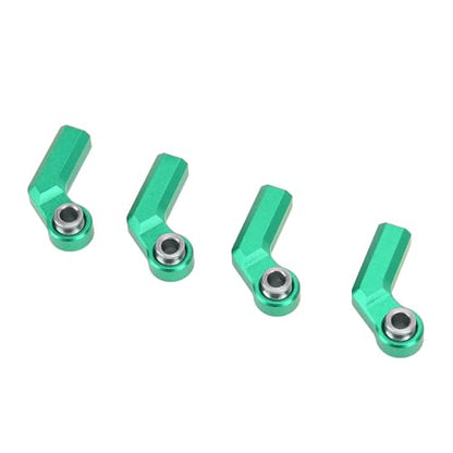 7.0mm Ball, Alloy RC Link Rod End with M4 Linkage Rod End, CW 7mm Ball Joint Set for 1/10 Model Car, Replacement Part for Model Car (Green)