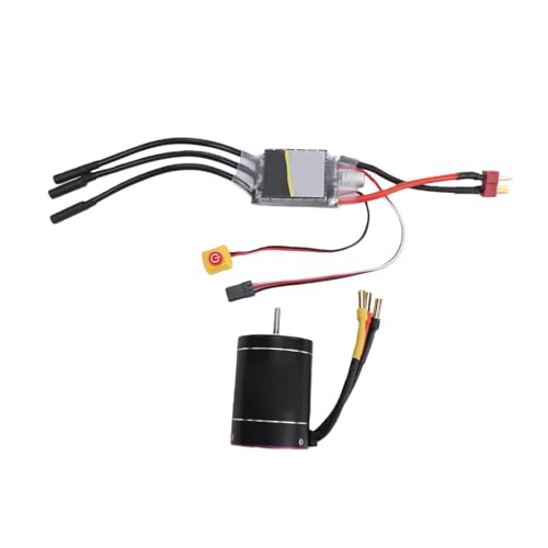 Alomejor Brushless Motor and Esc RC Brushless Motor ESC Combo 3650 2600KV High Speed with 75A Set for 1/10 1/8 Trucks Boats