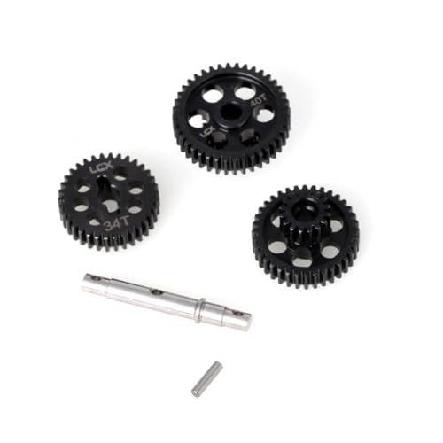 LCX Racing 1/18th RC Crawler Car Hard Steel Transmission Gear Set Gearbox Gears for Axial UTB18 Capra Unlimited Trail Buggy, Upgrades Parts Accessories