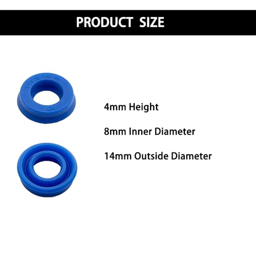 10PCS RC Boat Drive Shaft Sealing Ring Motor Shaft Waterproof Seal Gasket for RC Boat Ship DIY Model Toy Shaft Sealing Parts (8x14x4mm) - style: 8x14x4mm