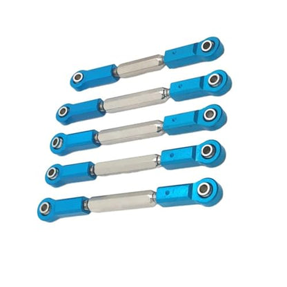 RC Links Linkage Compatible with JLB J3 for Monster 1/10 RC Trucks Car Upgrade Part Steering Link Rod RC Car Part Stronger Steering Linkage Tie Rod(Blue) - color: Blue
