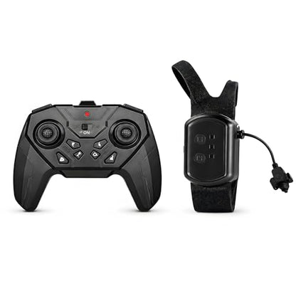 2-in-1 RC Tank Remote Controller Set, Replacement Handheld Controller and Gesture Sensing Watch Remote for Compatible Stunt Battle Tank Toy, RC Tank Spare Accessories - color: Black & Dual Remote Set