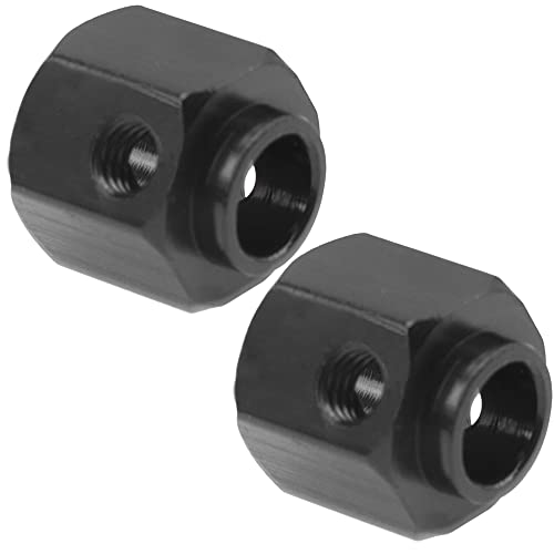 ShareGoo Aluminum RC 12mm Hex Extended Wheel Hex Hub Extension 10mm Offset Spacers Compatible with Traxxas TRX4 TRX6 1/10 RC Crawler (10mm, Black) - color: Black, size: 10mm