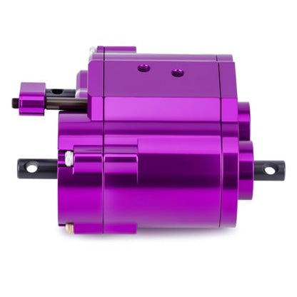 Dual Speed Transfer Case Gearbox Transmission Box for Axial SCX10 RC4WD D90 1/10 RC Crawler Car Upgrade Parts (Purple) - color: Purple