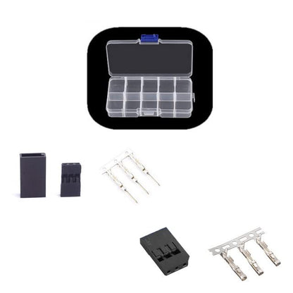 50PCS DIY Servo Extension Cable JR/Futaba Connector Male/Female Plug with 2.54 Terminal for RC Robot Airplane Car Servo ESC (Mix x50 Bevels) - style: MIX x50 Bevels