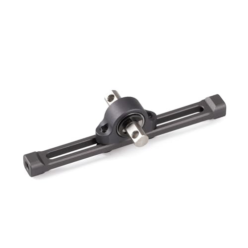 Adjustable Carrier Bearing 70mm Width Transfer Case, Aluminum Alloy CNC Machined for 1/10 RC Crawler LCG Chassis Cheater Rigs Comp Build (Gray) - color: Gray