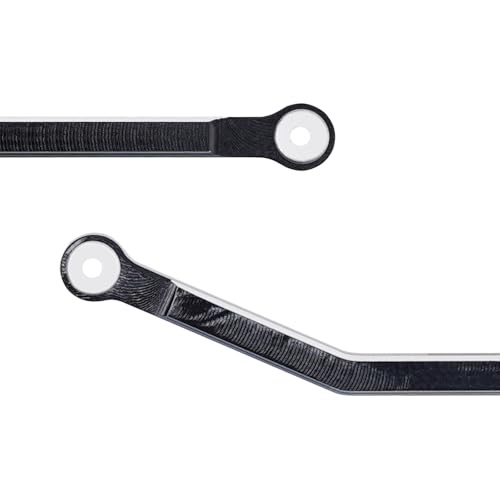 DJX 10PCS Aluminum High Clearance Links Set Front & Rear Link with Steering Link Suitable for Axial SCX30 Upgrades Parts (Black) - color: Black