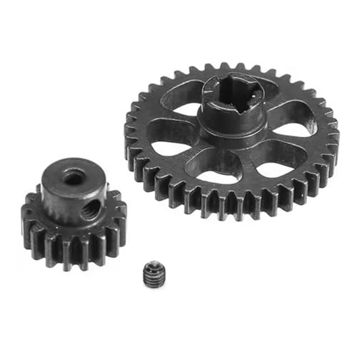 Compatible with Wltoys A949 A959 A969 A979 K929 1/18 RC Car Parts Accessories Metal 38T Reduction Gear and 17T Motor Pinion Gear RC Assortment