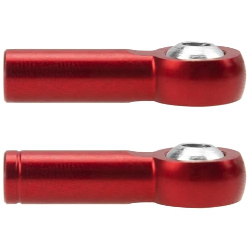 10Pack Vgoohobby Aluminum CW CCW M3 Link Rod Tie Rod End Ball Head Joint Holder 26mm Compatible with Axial Redcat HSP Traxxas HPI 1/10 RC Car Truck DIY Robot Boat Airplane (Red) - color: Red