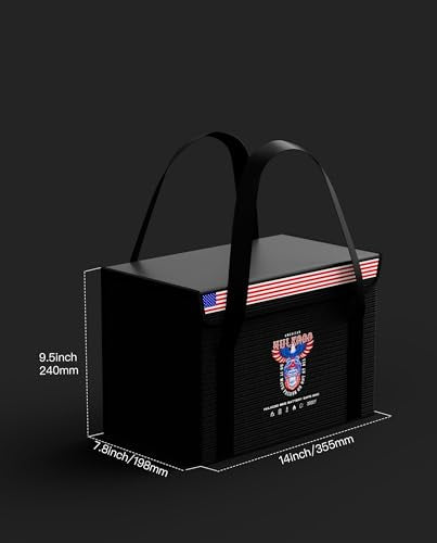 12V 100Ah LiFePO4 Lithium Battery Fireproof Safe Bag Large Capacity Explosion-Proof Battery Bag LiPO Safe Bag Waterproof Battery Storage Box(14 * 9.5 * 7.8inch), 2-Pack - size: 14 * 9.5 * 7.8 inch