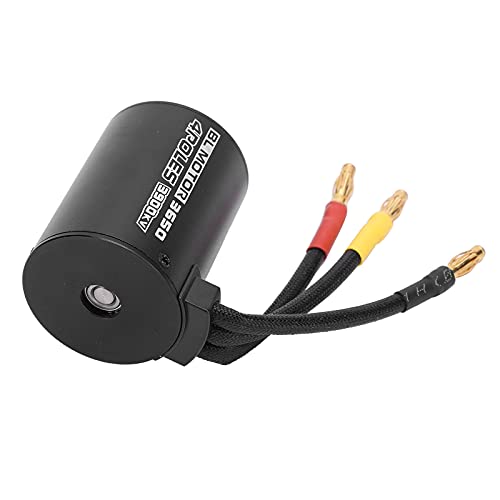 SUNGOOYUE Brushless Motor Sensorless Motor, 3650 3900KV RC Car with 4 Pole 12 Slot Design, 3.175mm Shaft, 900W for 1 8 1 10 RC Car Truck ((3650 3900kv brushless))