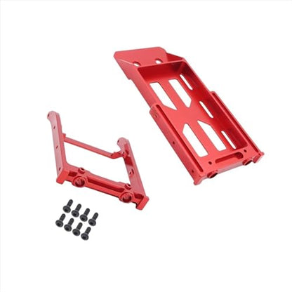 Rc Crawler Bumper Compatible with MN G500 MN86 MN86S MN86K MN86KS 1/12 RC Crawler Car Upgrades Parts Metal Front and Rear Bumper Mount Battery Tray