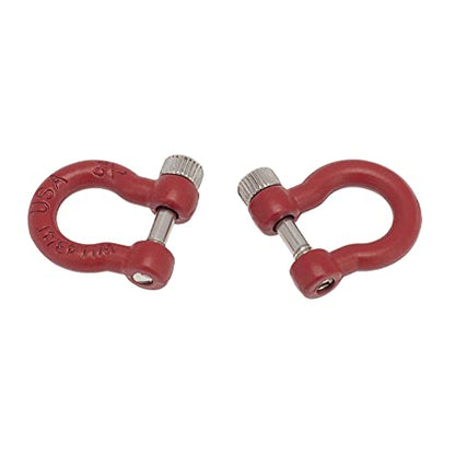 1:10 RC Tow Shackles D-Ring Trailer Buckles for 1/10 Scale RC Rock Crawler SCX10 Tamiya CC01 TRX4 D90 D110 RC Car Truck Accessories (4 PCS Red) - color: 4 Pcs Red