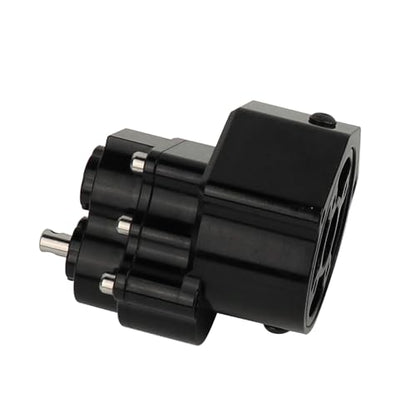 All Metal Front Planetary Motor Transmission Prefixal Gearbox Transfer Case with Hardened Steel Drive Shaft for 1/10 RC Crawler Car Axial SCX10 & SCX10 II 90046 Upgrade Parts (Black) - color: Black
