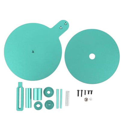 RC Tire Gluing Tool with Adjustable Roller | Metal Cementing Helper for 1/18-1/8 Scale RC Trucks, Multifunctional Car Wheel Adhesive Applicator in Blue (Cyan) - color: Cyan