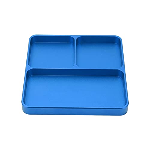 Magnetic Tool Organizer, Strong Magnet Aluminum Alloy Screw Tray for Organizing Small Parts for RC Car Repair, Helicopter Maintenance, Ship Modeling and DIY Builders