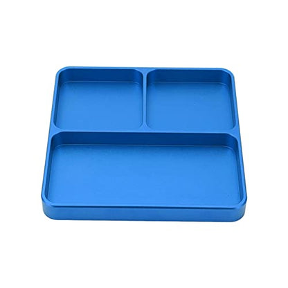 Magnetic Tool Organizer, Strong Magnet Aluminum Alloy Screw Tray for Organizing Small Parts for RC Car Repair, Helicopter Maintenance, Ship Modeling and DIY Builders