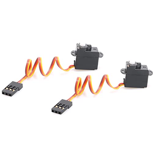 2PCS 2g 3.7/4.2/5V Micro Digital Servo Motor High Torque Steering Gear with JST/Dupont Interface RC Airplane Kit for Model Robot Helicopter Boat Car Fixed Wing Drone(Dupont Plug 4.2V) - color: 2pcs Dupont Plug 4.2v