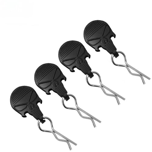 RC Cars Models Parts For Losi For Arrma For Axial For Redcat For HPI For HSP 1/8/10/16 10 For Universal RC Body Clips W/Pull Tabs Black Or White R Pins(Silver 1 10) - color: Silver 1 10