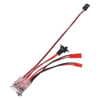 3PCS RC 20A Brushed ESC Motor Mini Speed Controller 2KHz Forward Reverse Brush Brake RC 2S for RC Car Boat Tank - color: 3PCS