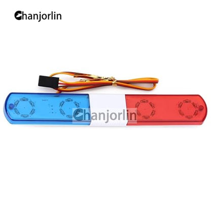1/10 RC Car Simulation Police Lights Multi-Function Flash LED Lamp Nine Flashing Light Modes for 1/8 Crawler Off Road Rally Truck Cars HSP Traxxas Tamiya RC4WD Axial Arrma (Blue&Red 145mm) - color: Blue&Red 145mm
