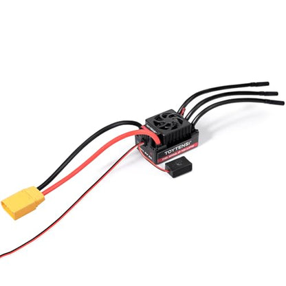 120A Waterproof Brushless ESC, 2-4S LiPo Sensorless Speed Controller for 1/10 RC Car, Truck, Buggy, Truggy, Pre-soldered XT90 & 4.0mm Bullet Connectors, 32-bit MCU - T10 Series - style: 1/10 120A 2-4S XT90